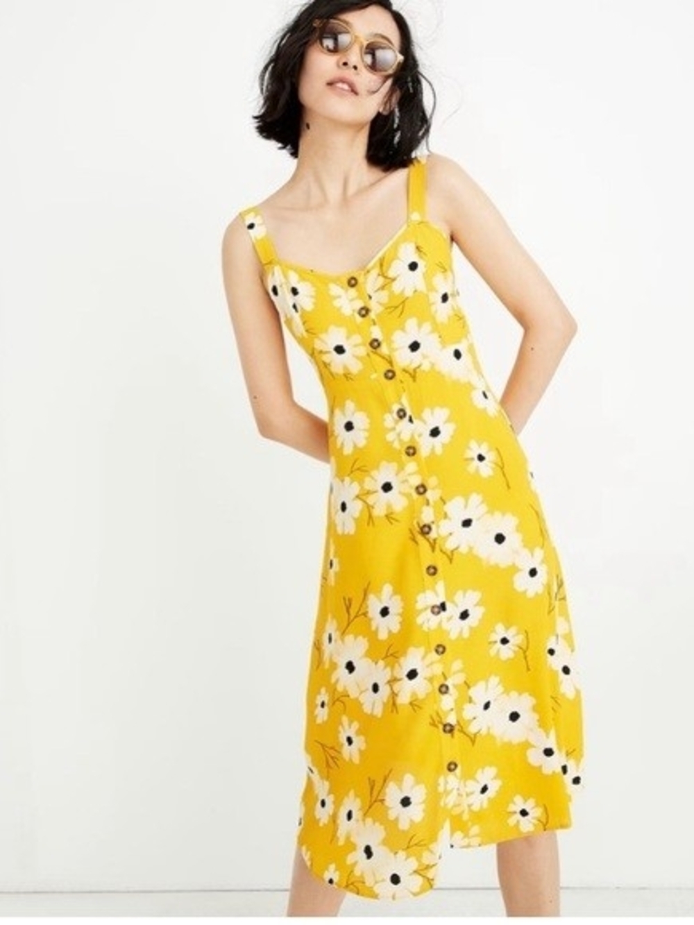 Madewell Yellow Midi Summer Dress